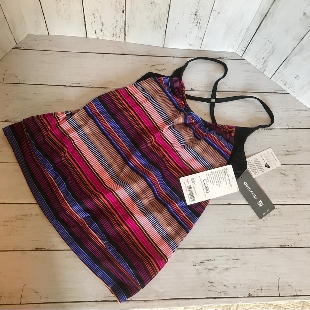 NWT Athleta Capri Stripe Tankini